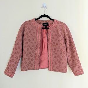 Club Monaco Mauve Embroidered Cropped Jacket